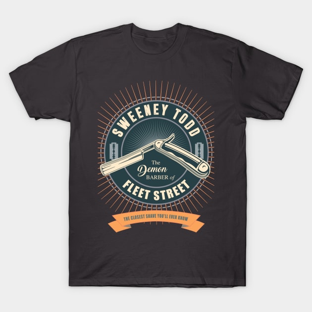 Sweeney Todd - The Demon Barber of Fleet Street - Alternative Movie Poster T-Shirt by MoviePosterBoy